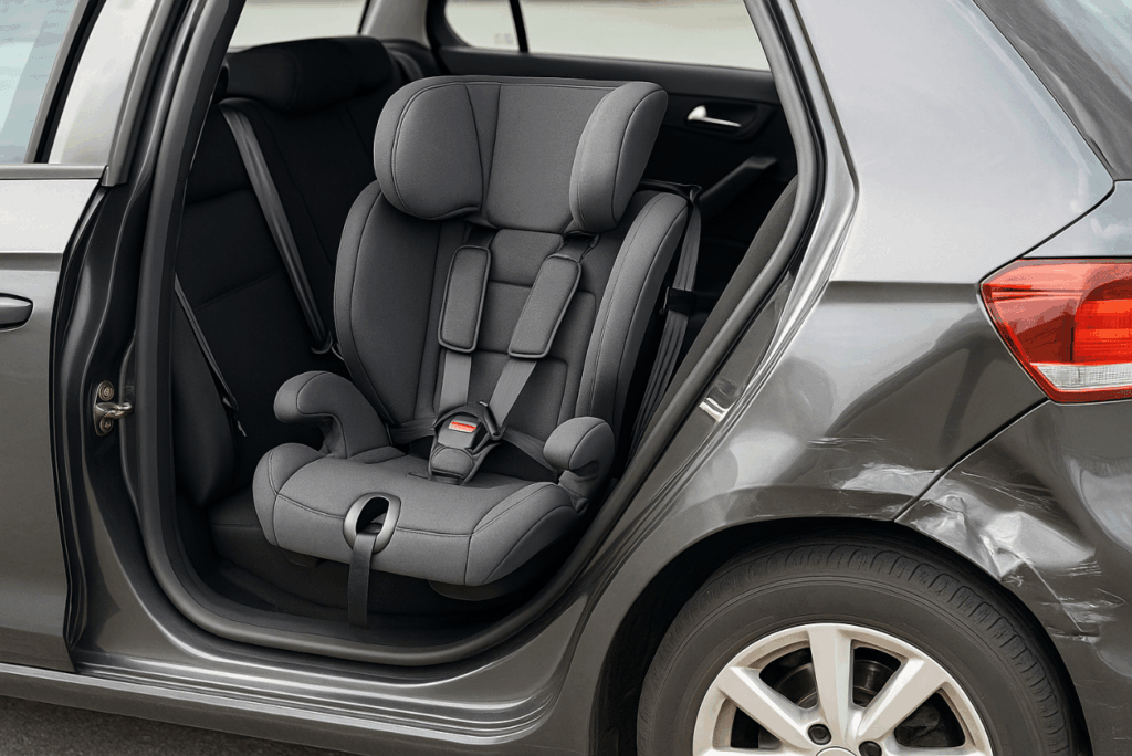 Kindersitz nach Unfall