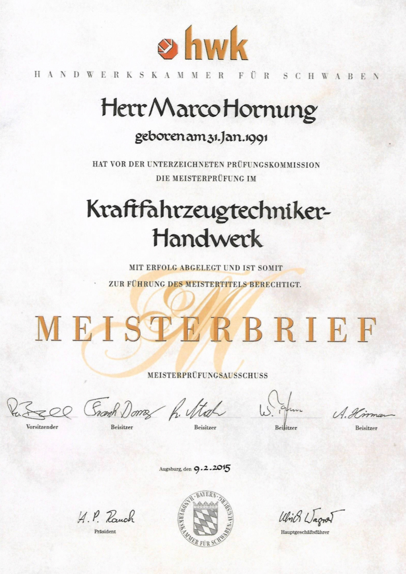 KFZ Meister Marco Hornung