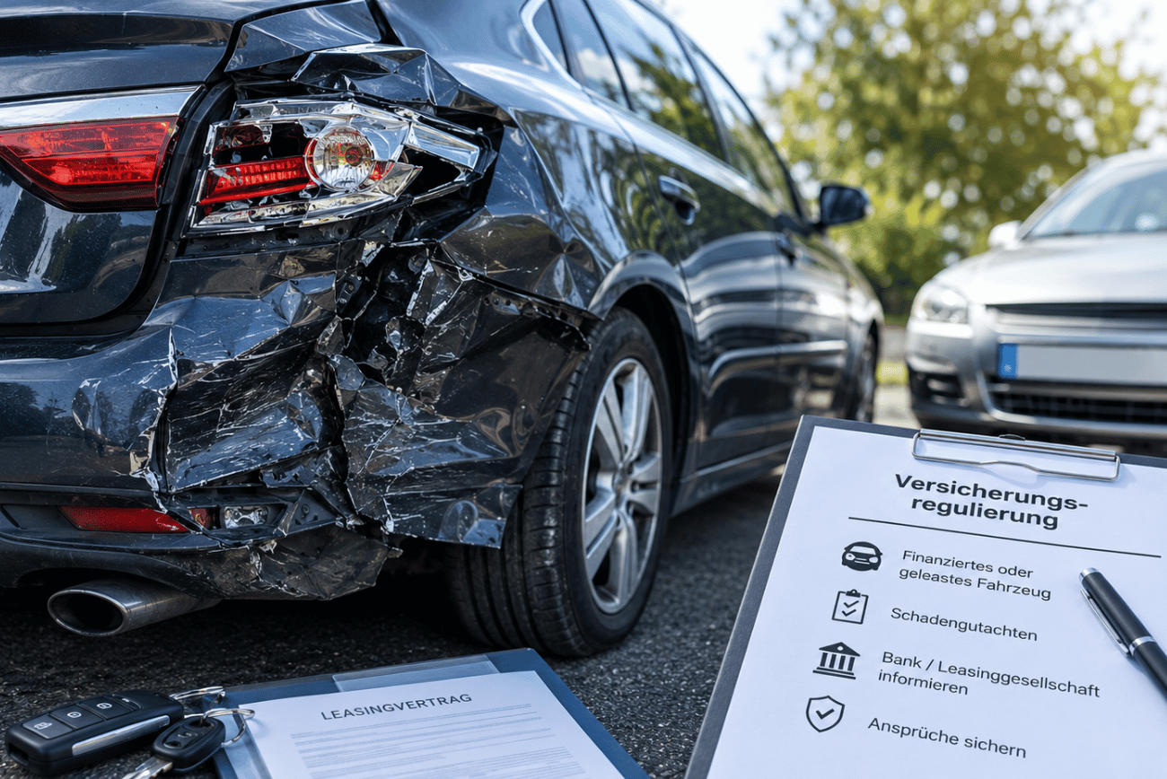 Unfall mit finanziertem oder geleastem Fahrzeug