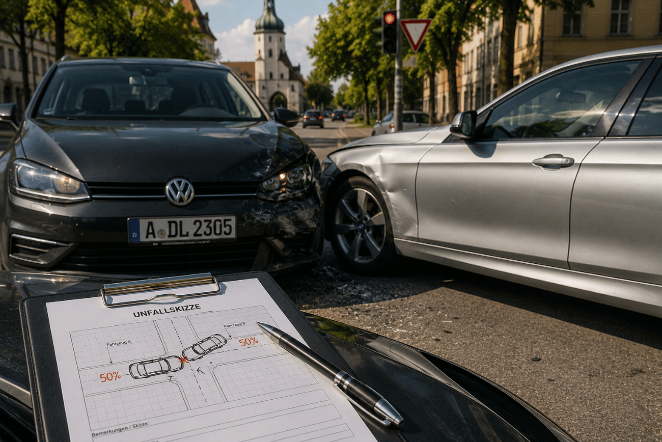 Titelbild Quotenvorrecht nach einem Unfall mit Teilschuld